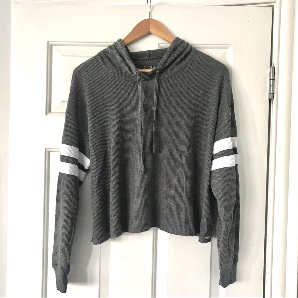 Hollister Waffle Cropped Hoodie